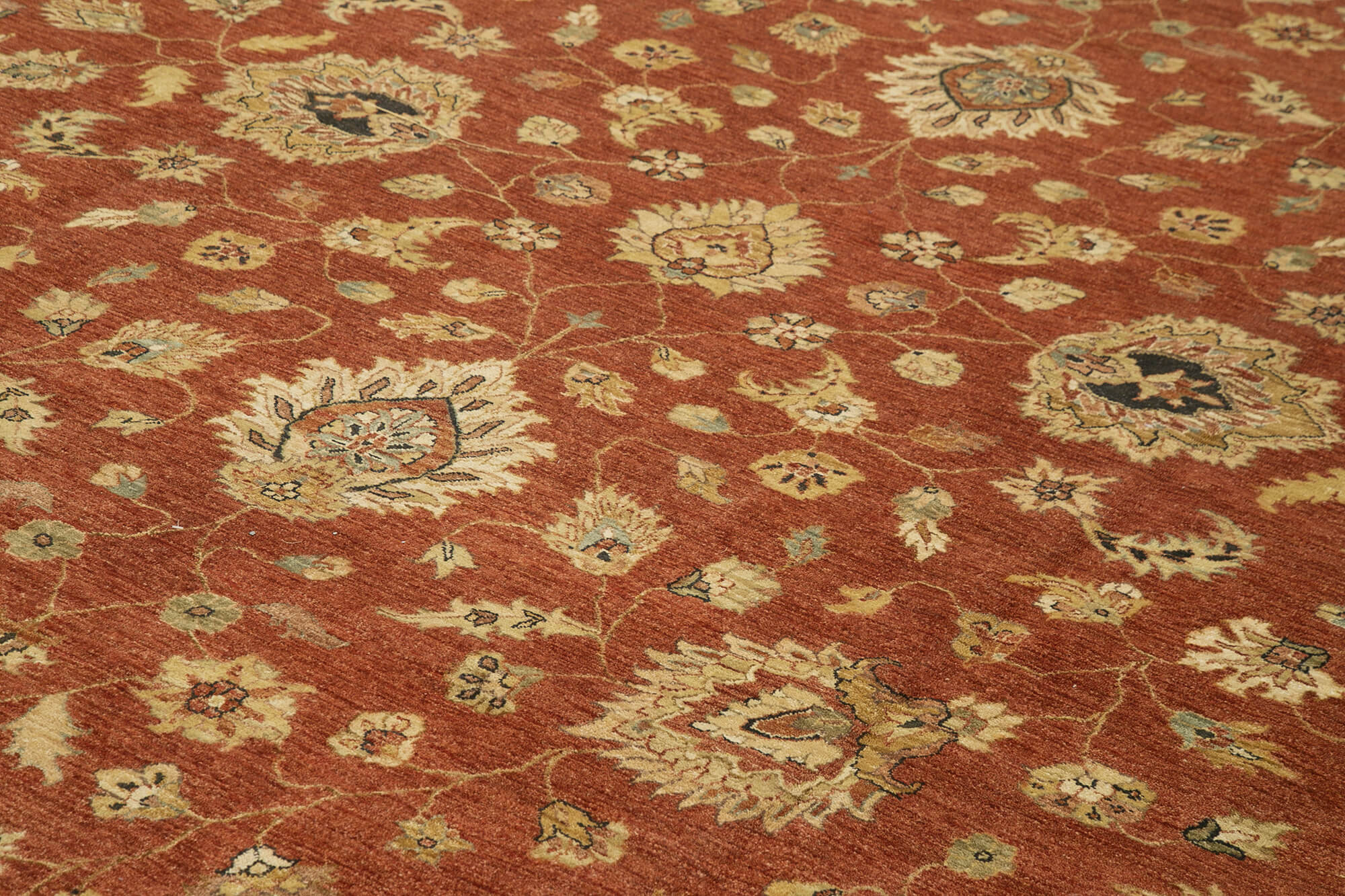 Handmade Wool Area Rug – Classic Beige Carpet | Durable Cotton Wool Blend Vintage Cotton Rug