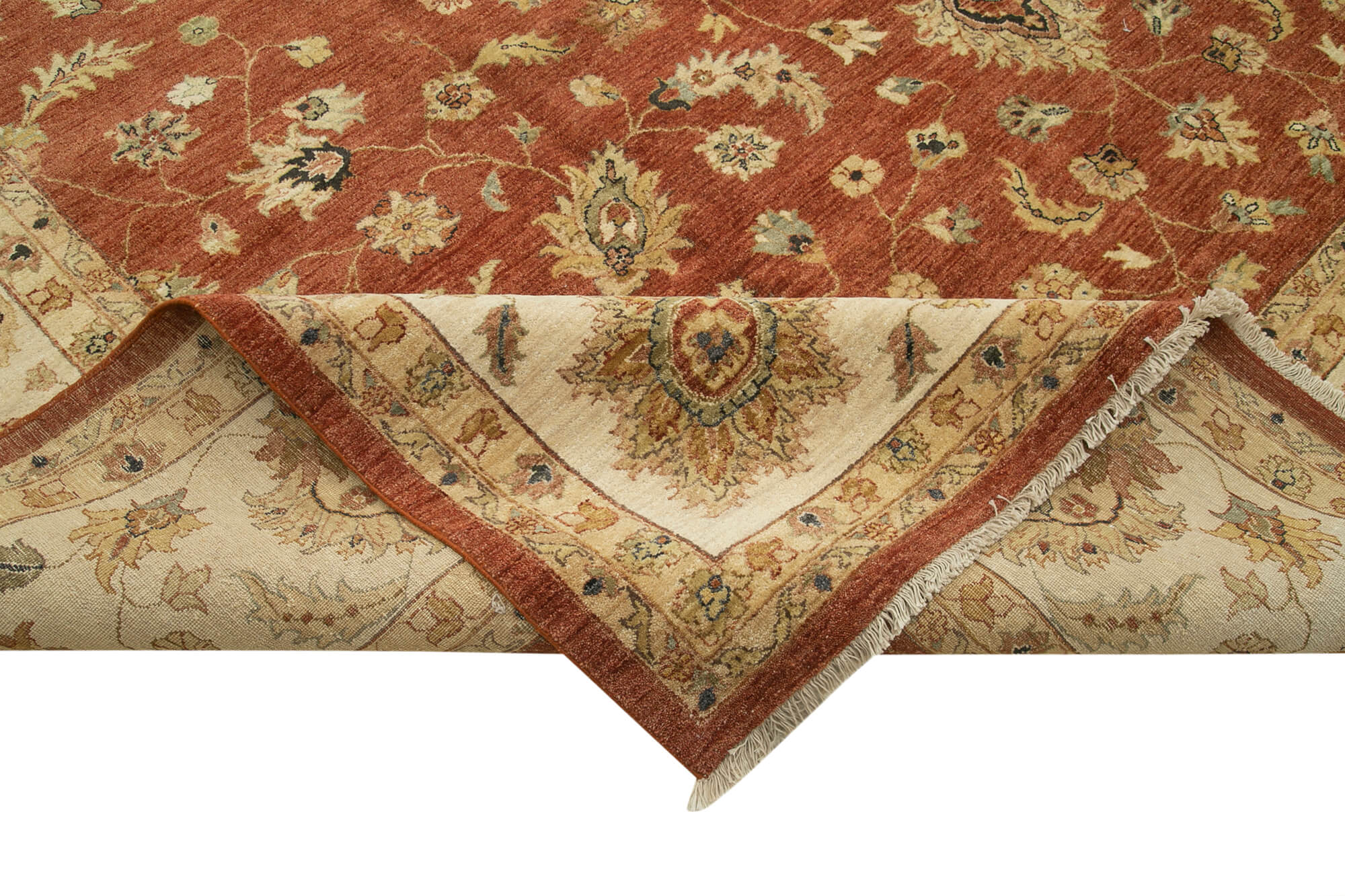 Handmade Wool Area Rug – Classic Beige Carpet | Durable Cotton Wool Blend Vintage Cotton Rug