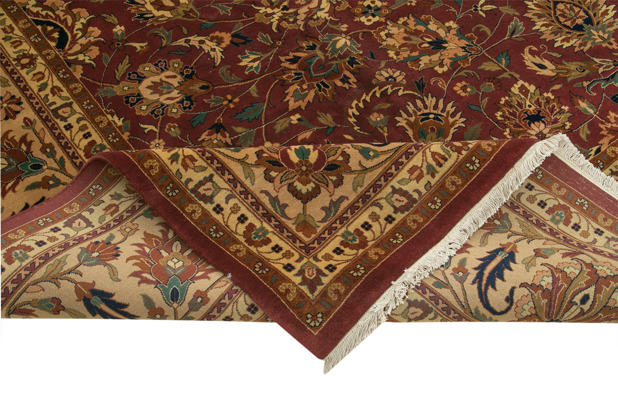 Handmade Wool Area Rug – Vintage Turkish Rug | Classic Cotton Wool Carpet 12'1''x15'2''