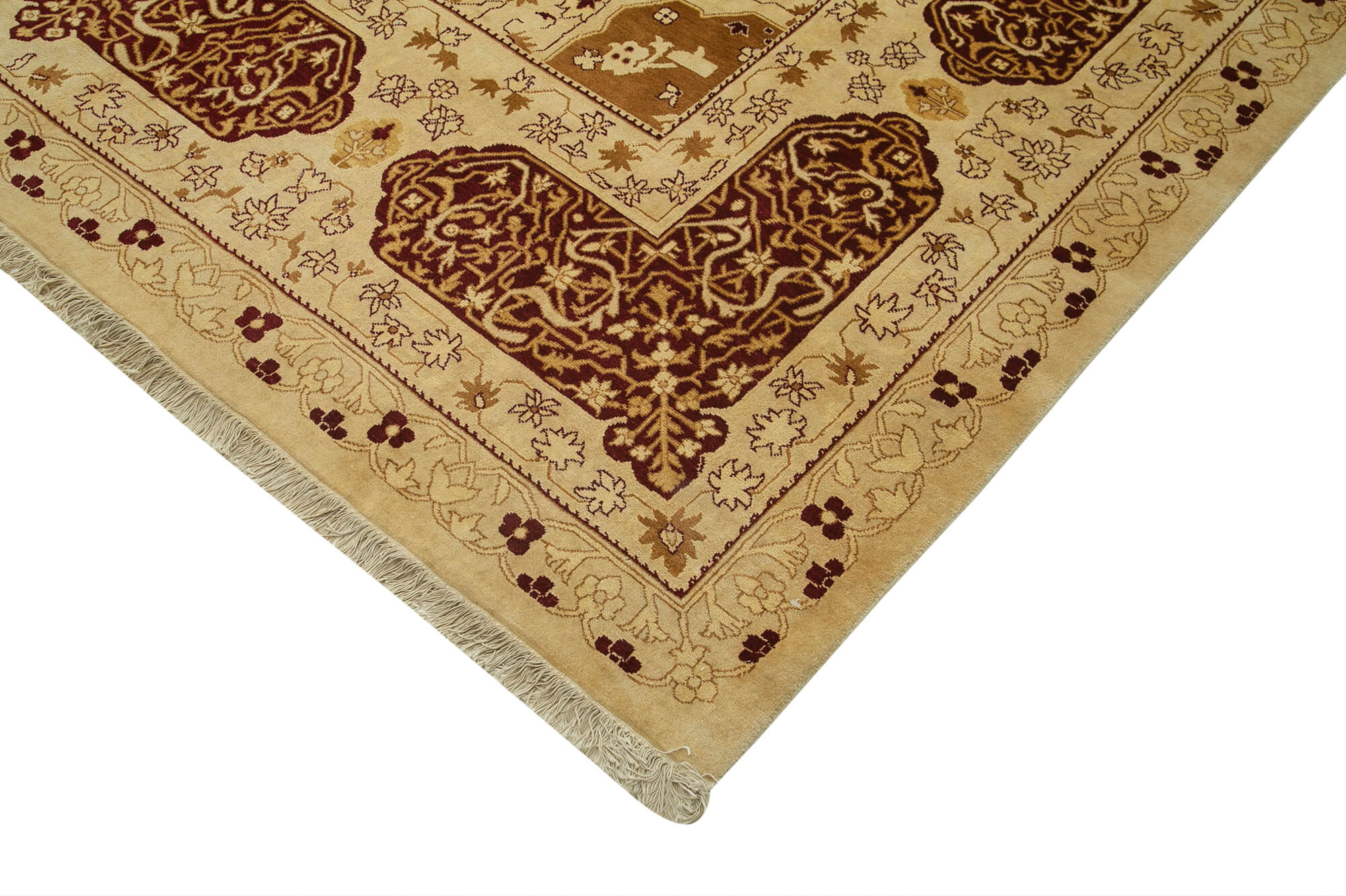 Handmade Wool Area Rug – Classic Beige Carpet | Turkish Hand Knotted Rug 12'x15'1''