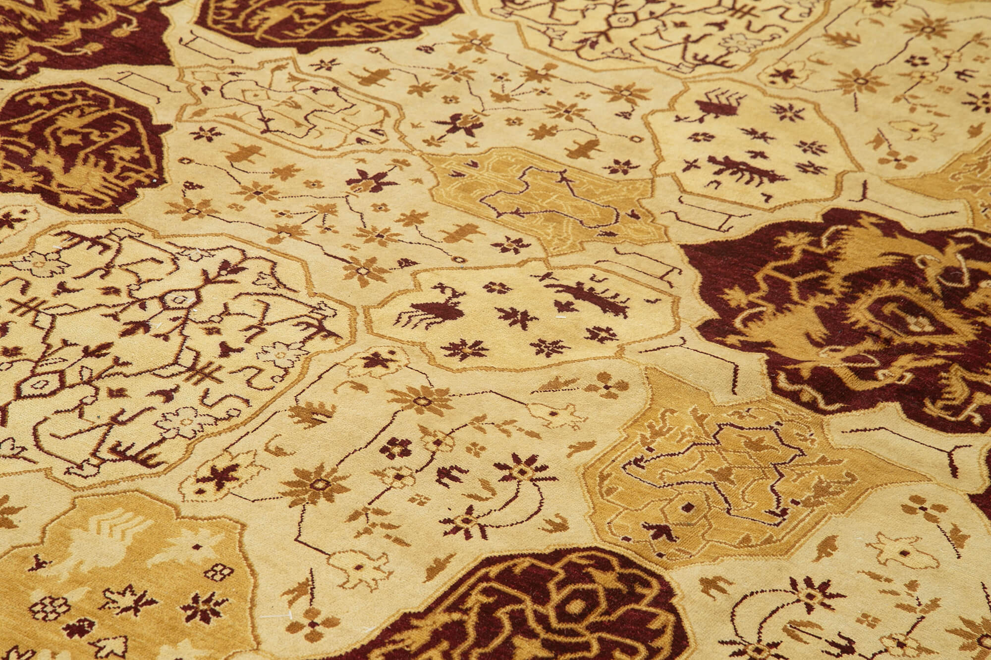 Handmade Wool Area Rug – Classic Beige Carpet | Turkish Hand Knotted Rug 12'x15'1''