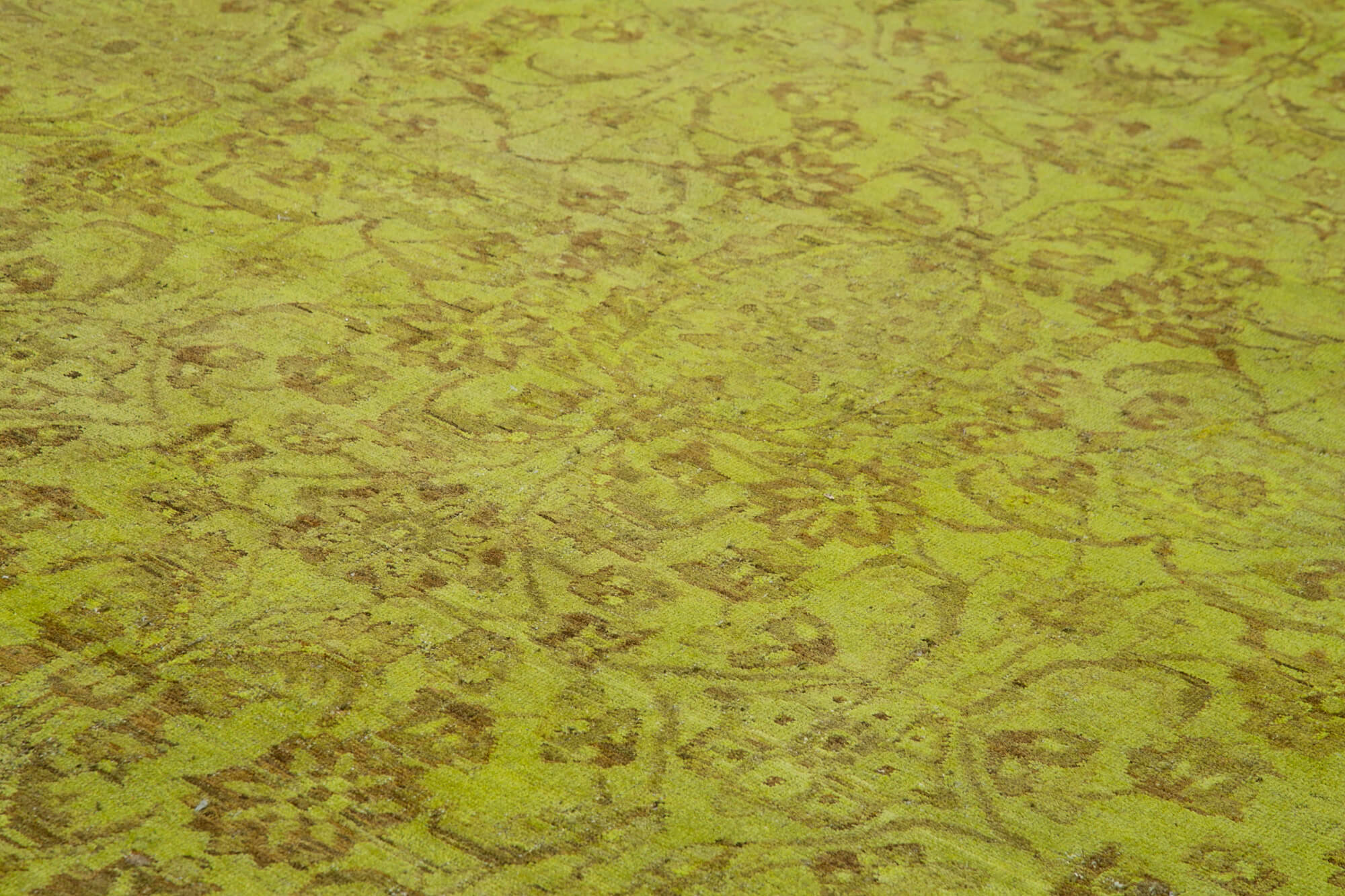 Handmade Wool Area Rug – Classic Yellow Cotton Blend Turkish Vintage Carpet 13'7''x18'6''