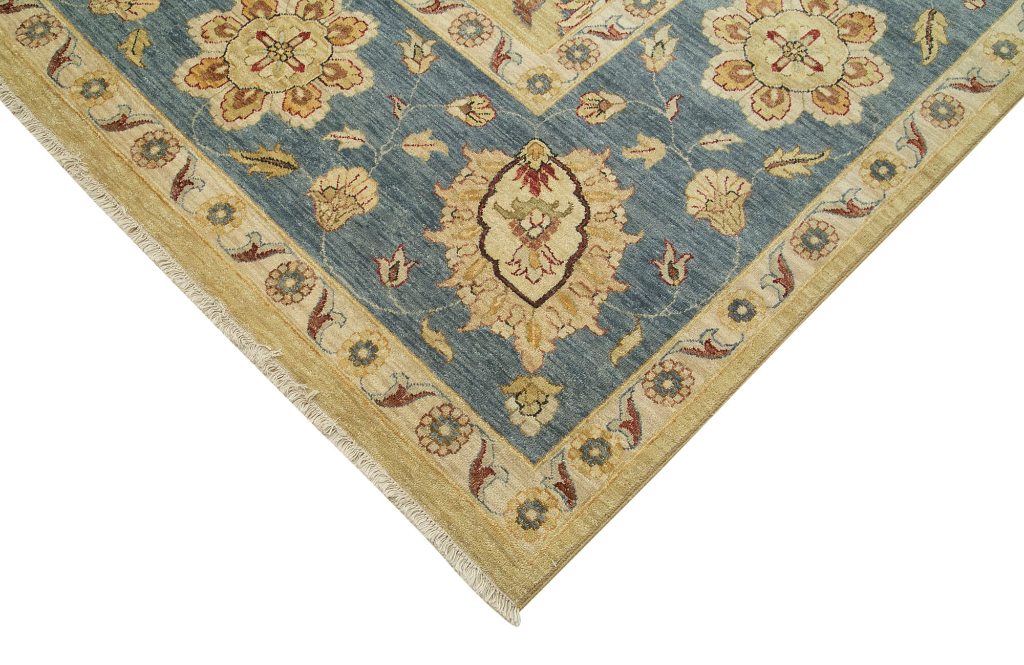 Handmade Wool Area Rug – Tebriz Beige Classic Cotton Wool Large Handmade Rug 11'11'' x 18'0''