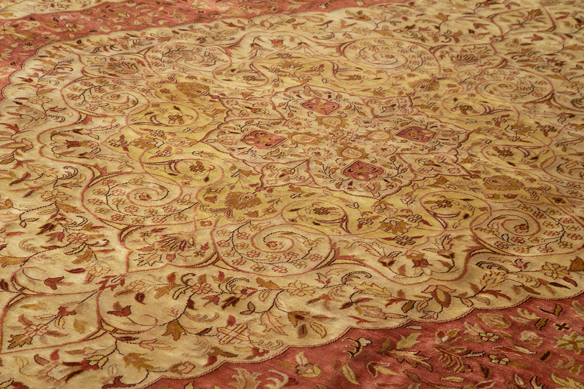 Handmade Wool Area Rug - Classic Red Turkish Hand Knotted Rug 11'6''x17'5''