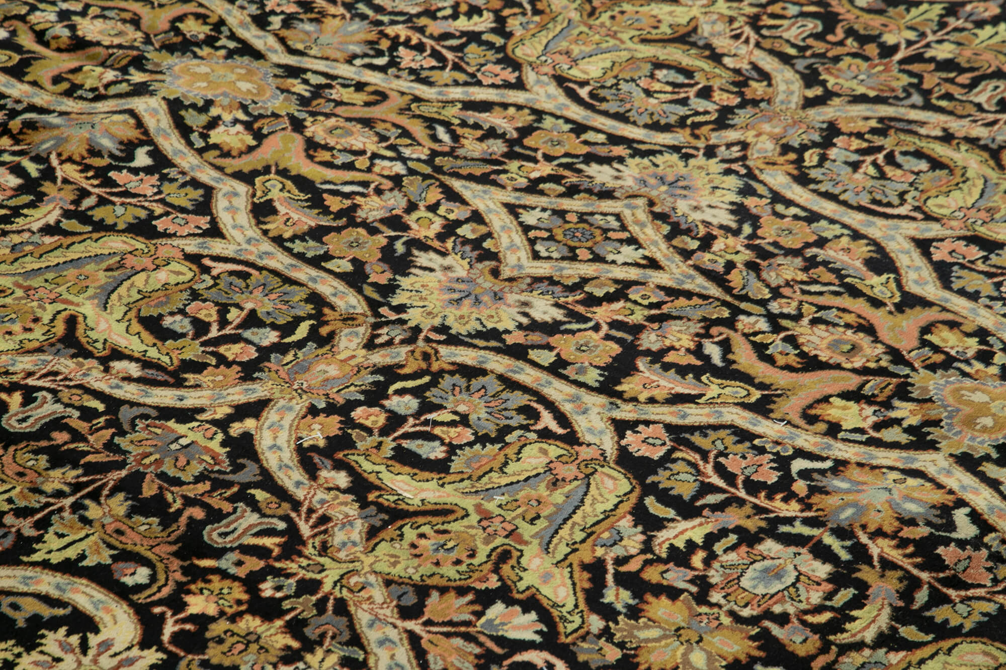 Handmade Wool Area Rug – Tebriz Classic Brown Cotton Wool Rug 11'6''x14'6''