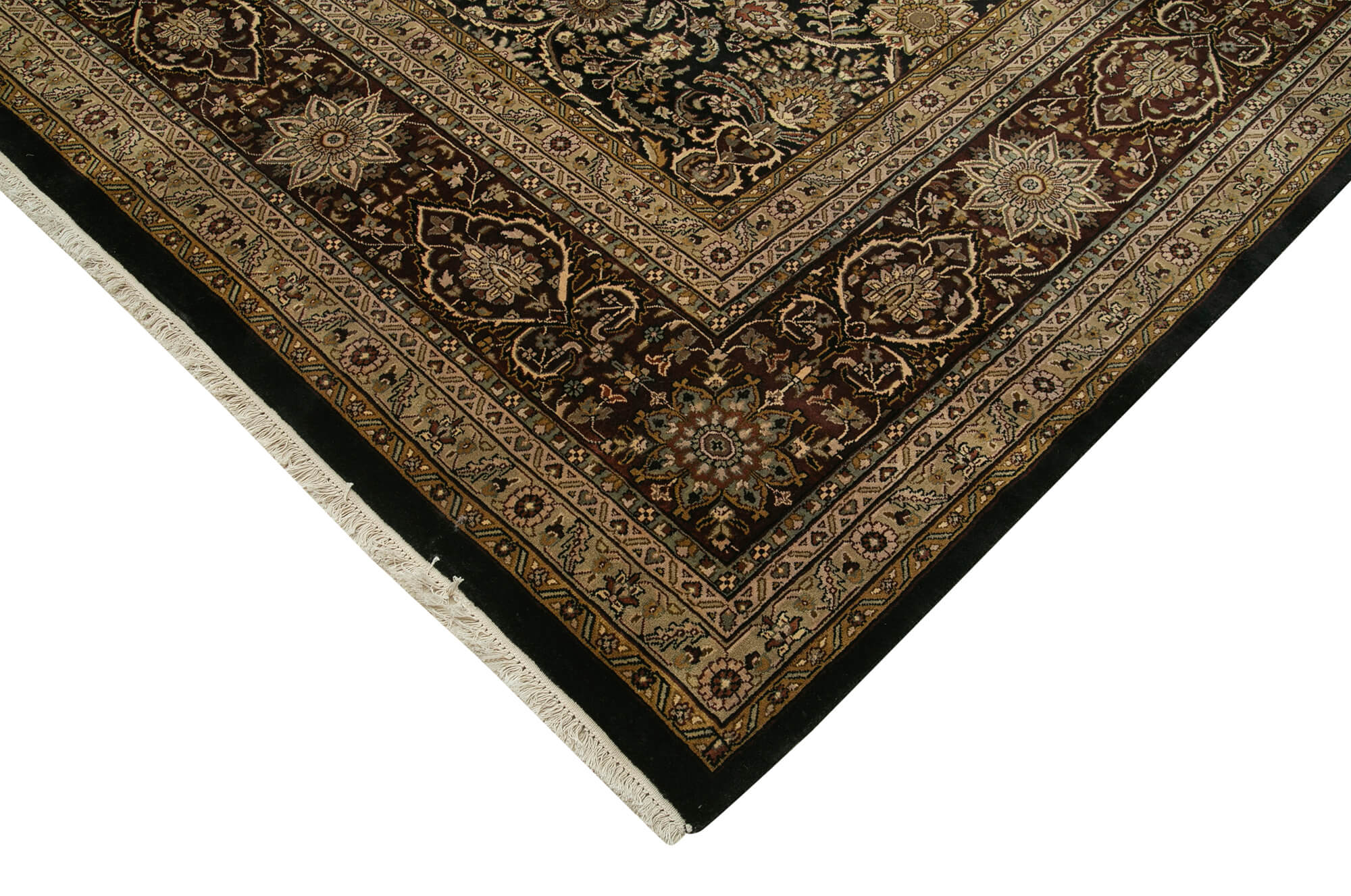 Handmade Wool Area Rug – Vintage Turkish Carpet | Classic Cotton Rug 11'7''x15'2''