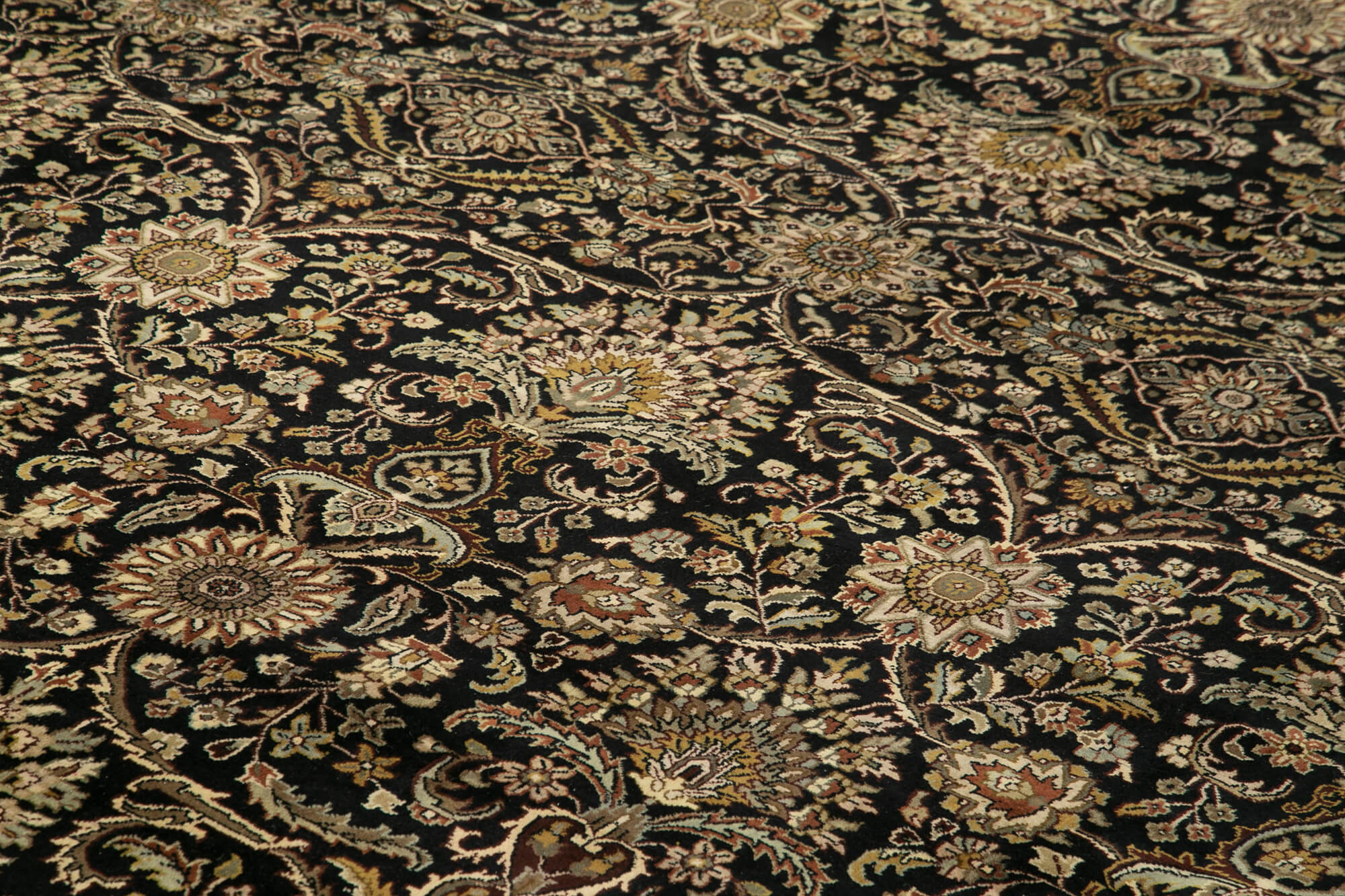 Handmade Wool Area Rug – Vintage Turkish Carpet | Classic Cotton Rug 11'7''x15'2''