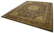 Handmade Wool Area Rug – Tebriz Classic Brown Cotton Wool Carpet 12'0'' x 15'5''