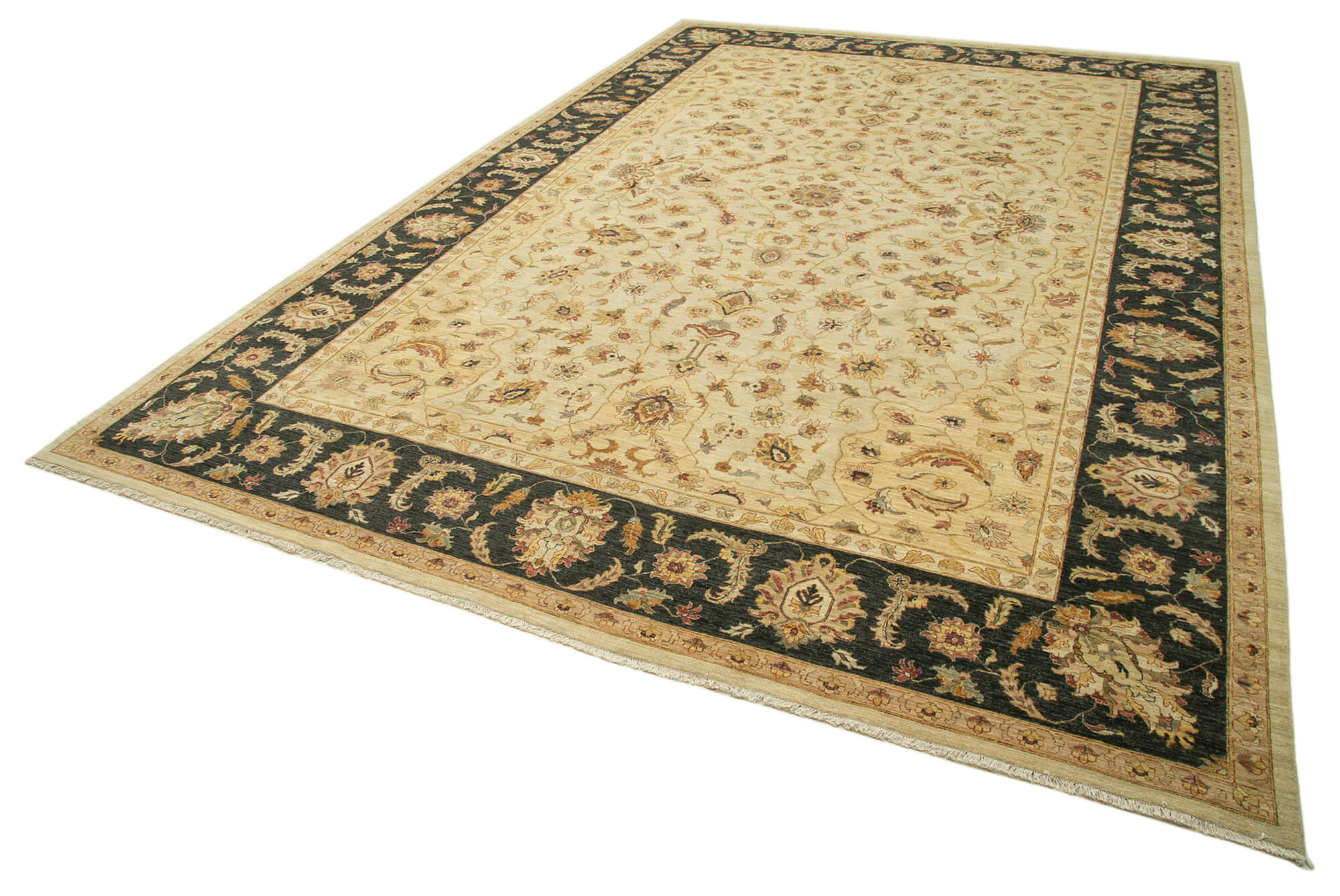Handmade Wool Area Rug | Durable Cotton Weave | Soft Wool Carpet Classic Style Rug
