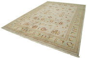 Handmade Wool Area Rug – Classic Beige Vintage Hand Knotted Carpet 12'2''x18'1''