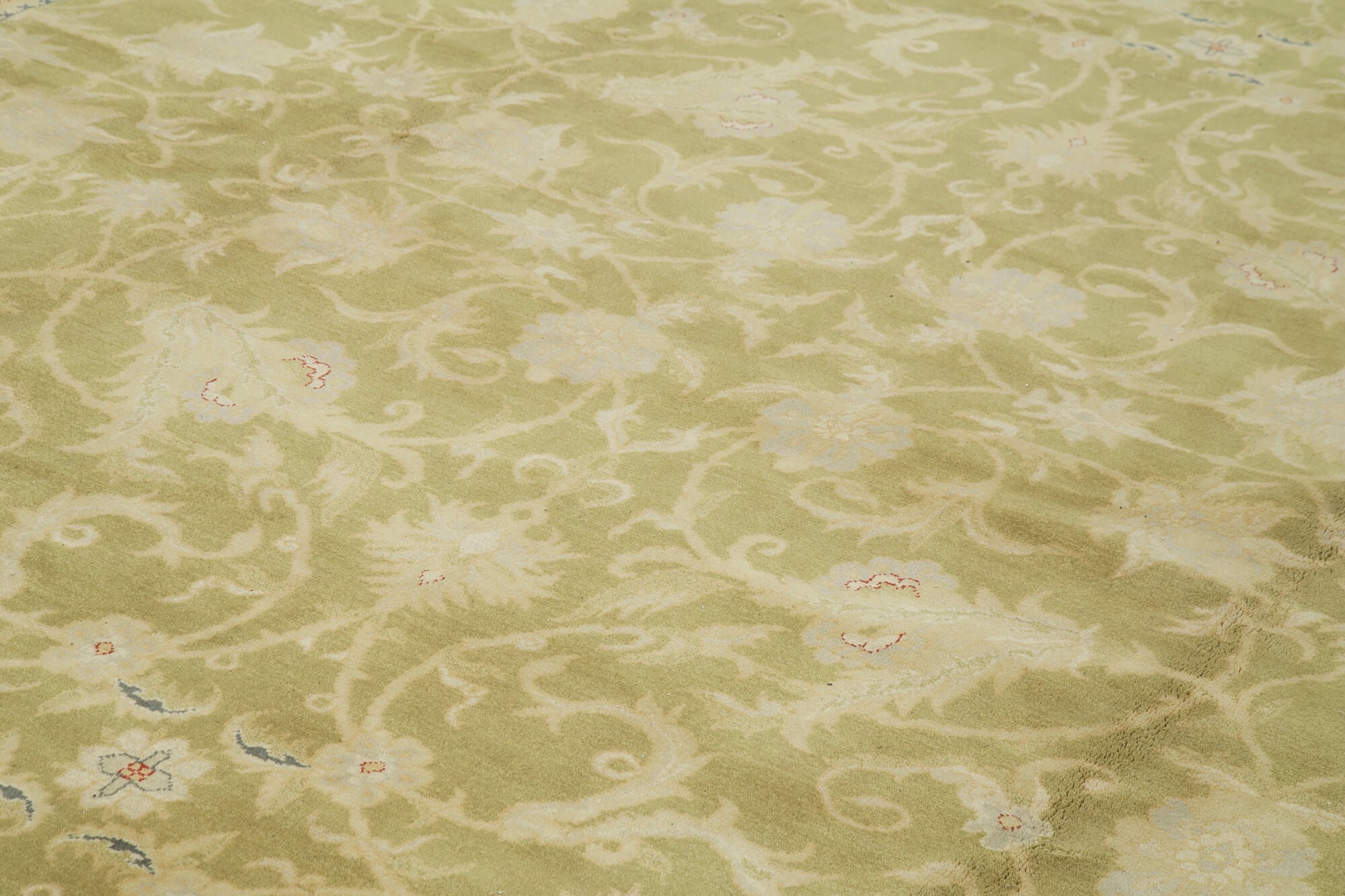 Handmade Wool Area Rug – Classic Beige Woolen Cotton Rug 12'x17'5'' by Agacan