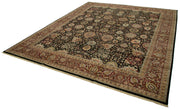 Handmade Wool Area Rug | Vintage Turkish Carpet Brown Cotton 12'x14'7''