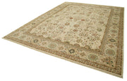 Handmade Wool Area Rug – Classic Beige Turkish Hand Knotted Rug 13'0''x17'1''