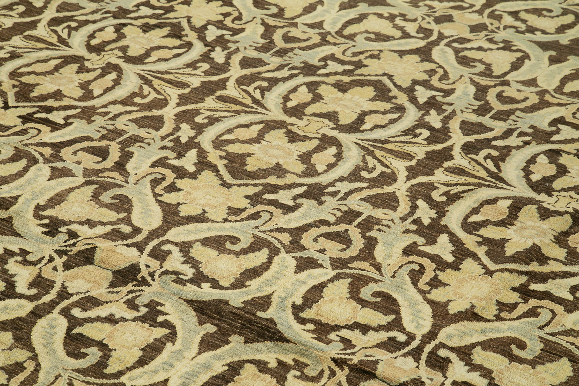 Handmade Wool Area Rug – Tebriz Beige Classic Cotton Wool Rug 13'3''x18'2''