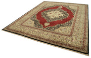 Handmade Wool Area Rug – Tebriz Classic Beige Cotton Wool Rug 12'x15'