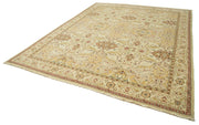 Handmade Wool Area Rug – Classic Beige Carpet, Turkish Hand Knotted Cotton Wool Rug 11'11''x15'