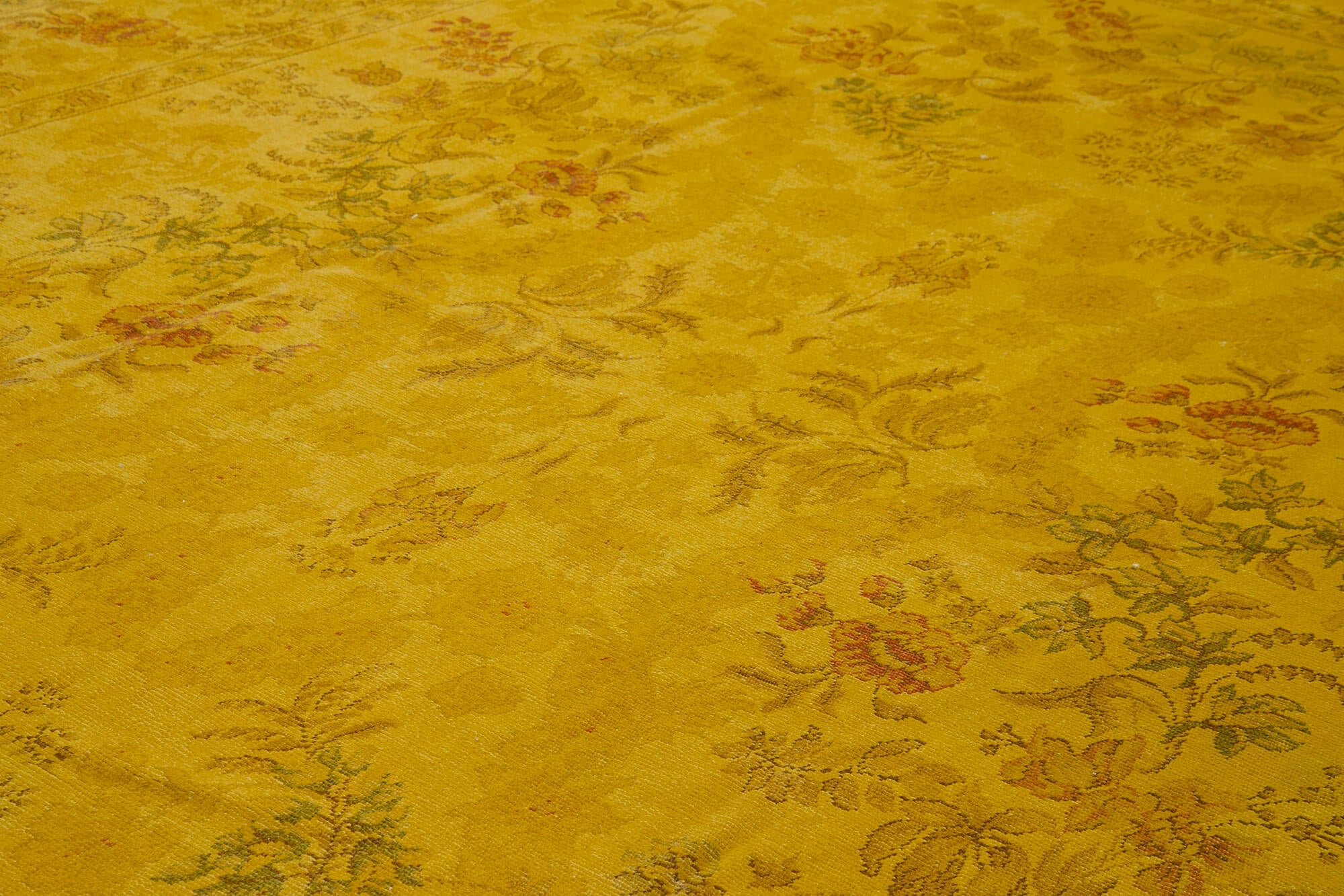 Handmade Wool Area Rug – Classic Yellow Cotton Wool Rug 12'x16' | Agacan