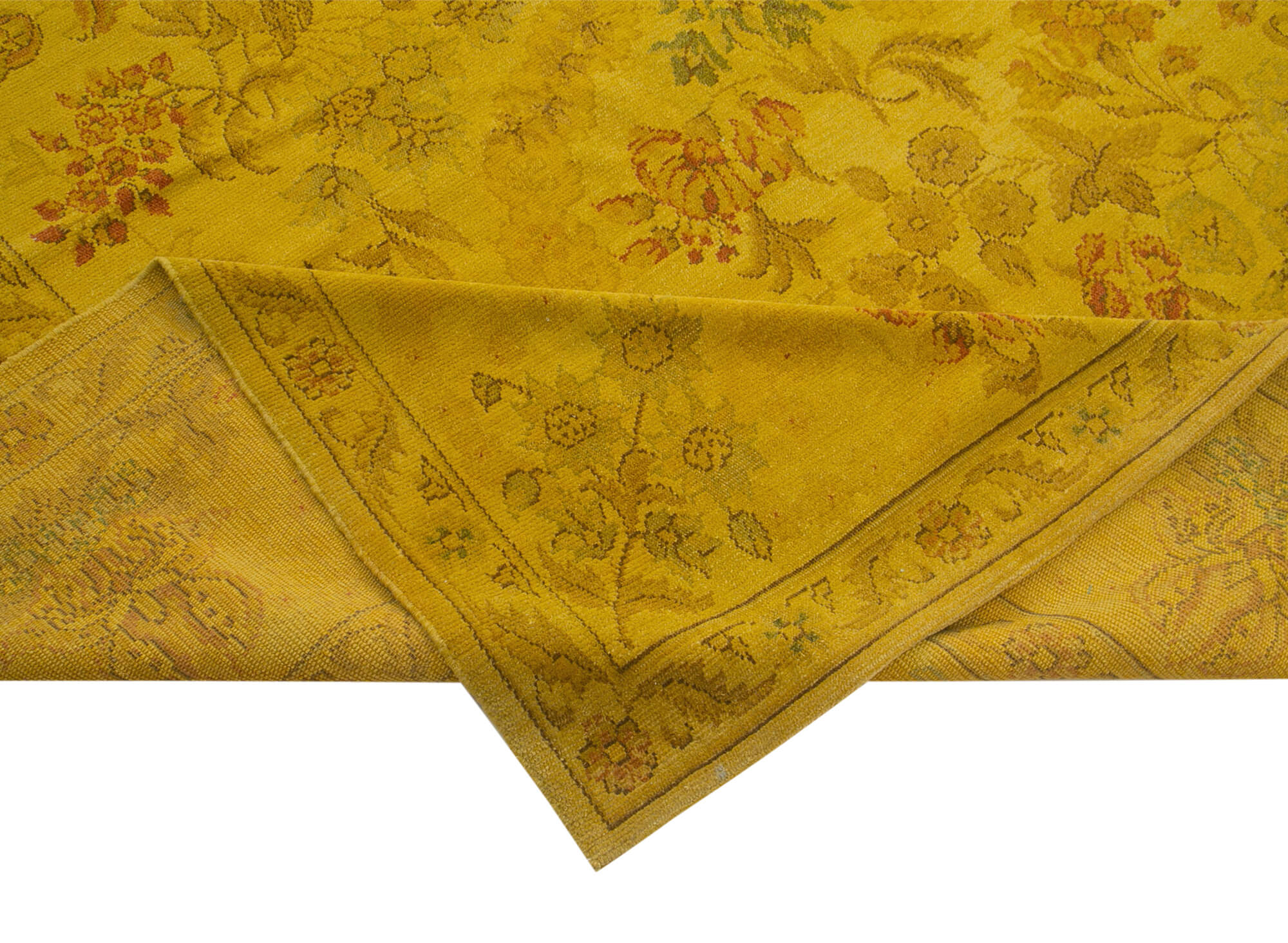 Handmade Wool Area Rug – Classic Yellow Cotton Wool Rug 12'x16' | Agacan