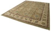 Handmade Wool Area Rug – Tebriz Classic Brown Cotton Wool Carpet 11'11''x15'3''