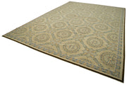 Handmade Wool Area Rug – Tebriz Classic Beige Vintage Hand Knotted Carpet 13'8"x20'2"