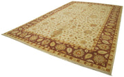 Handmade Wool Area Rug – Tebriz Classic Beige Cotton Wool Carpet 11'11''x18'4''