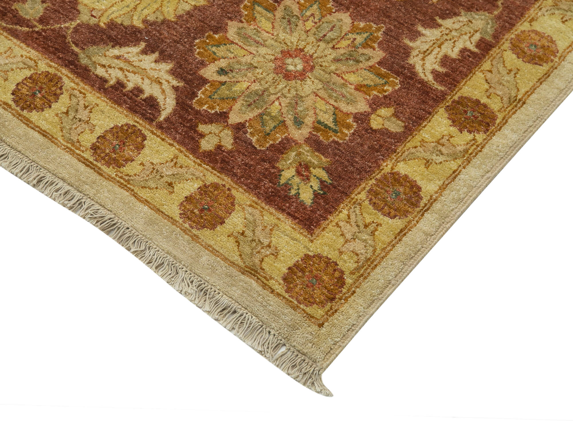 Handmade Wool Area Rug – Tebriz Classic Beige Cotton Wool Carpet 11'11''x18'4''