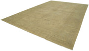 Handmade Wool Area Rug – Tebriz Beige Classic Cotton Wool Large Living Room Rug