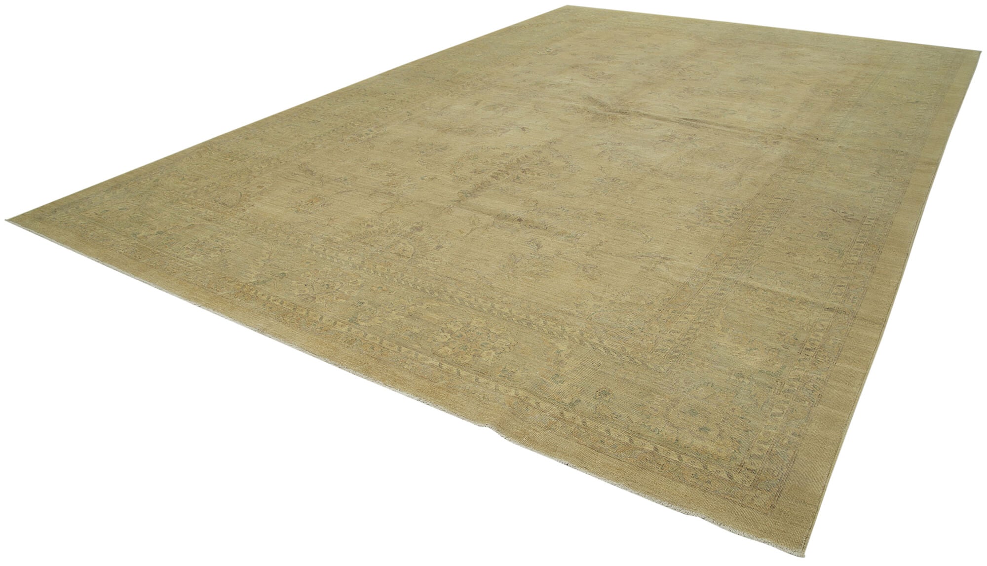 Handmade Wool Area Rug – Tebriz Beige Classic Cotton Wool Large Living Room Rug