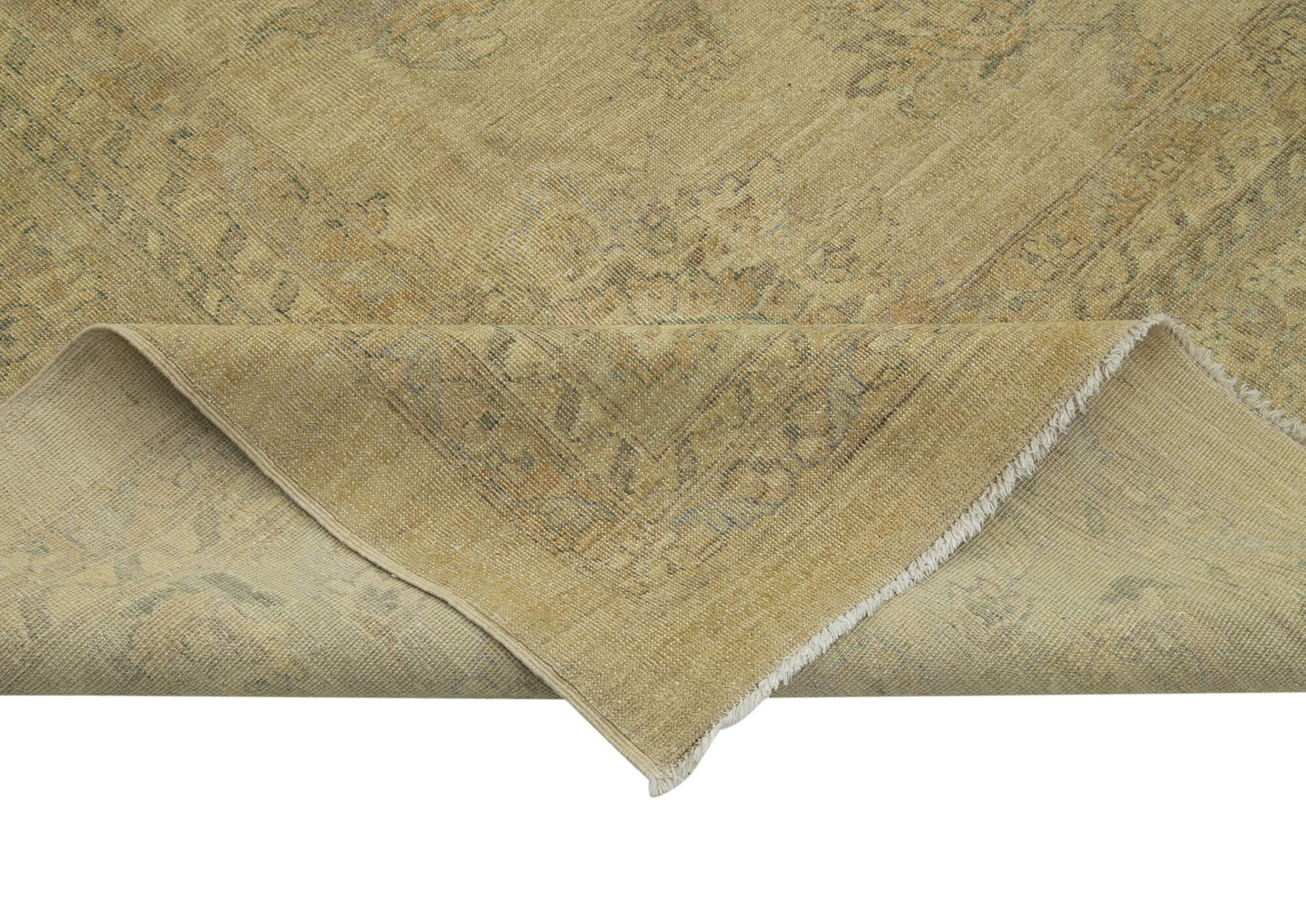 Handmade Wool Area Rug – Tebriz Beige Classic Cotton Wool Large Living Room Rug