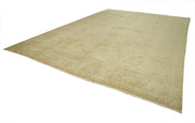 Handmade Wool Area Rug – Classic Beige Cotton Wool Rug 12'8''x17'9'' Durable Turkish Carpet