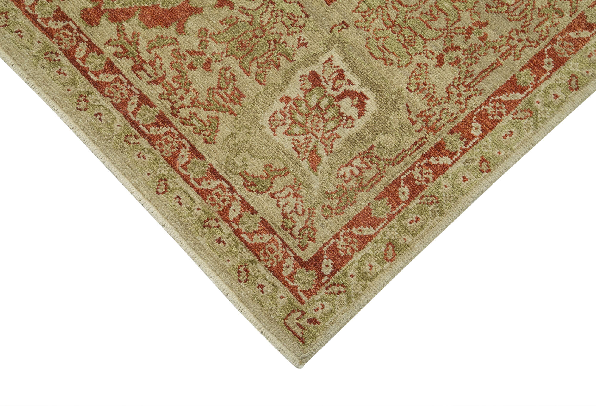 Handmade Wool Area Rug – Tebriz Beige Classic Cotton Wool Carpet 11'9''x18'4''