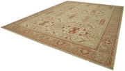 Handmade Wool Area Rug – Tebriz Classic Beige Cotton Wool Rug 12'2''x15'11''
