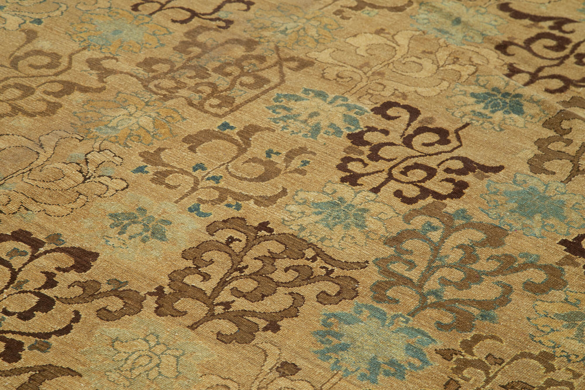 Handmade Wool Area Rug – Classic Beige Cotton Wool Rug 11'9''x16'3'' by Agacan