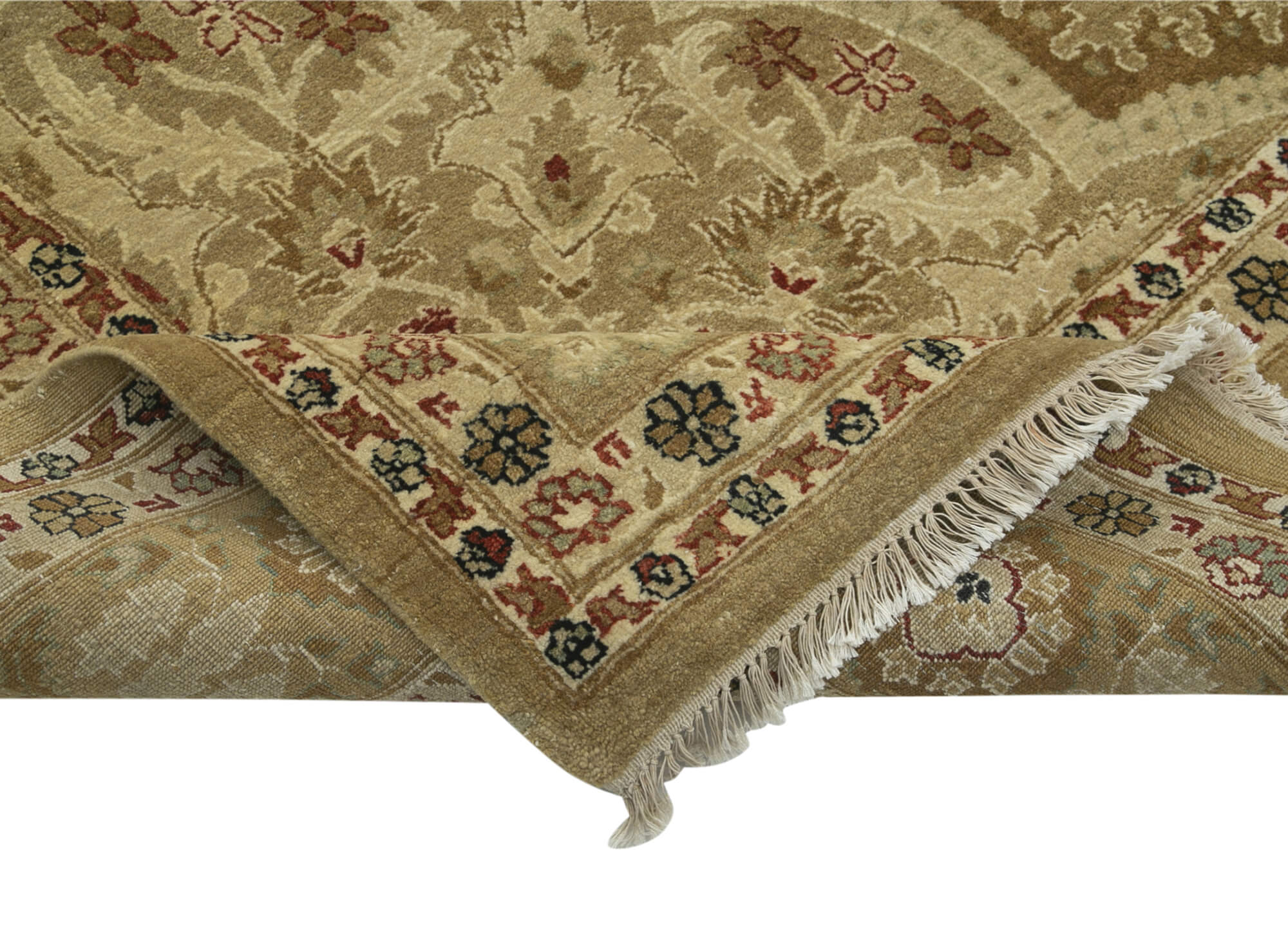 Handmade Wool Area Rug | Vintage Hand Knotted Rug – Soft Natural Fiber Cotton Wool Carpet