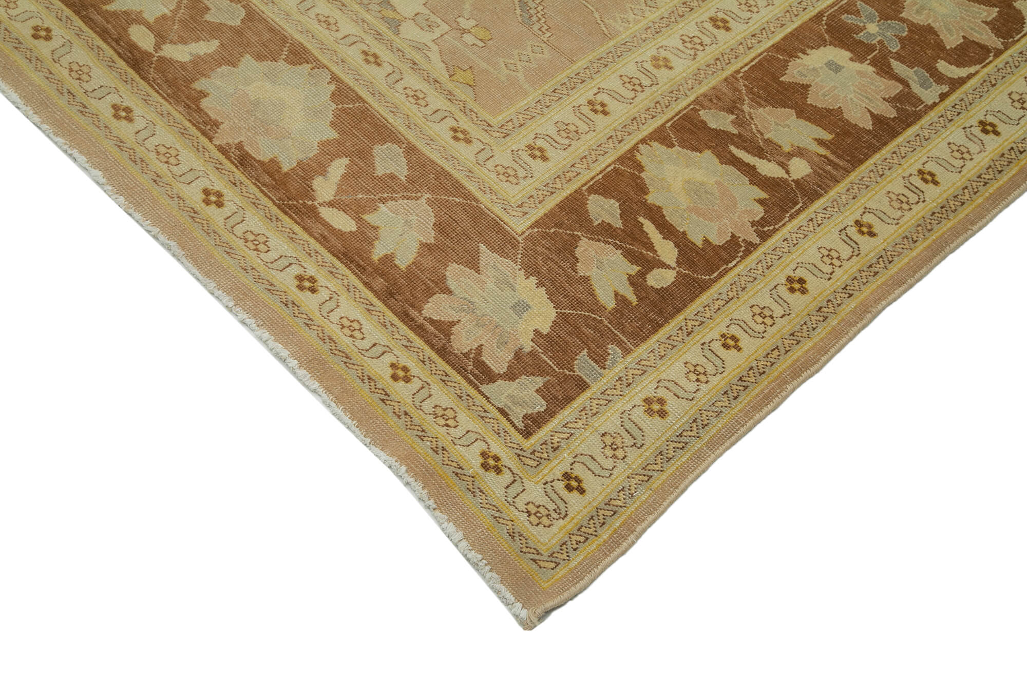 Handmade Wool Area Rug – Classic Beige Cotton Wool Rug 11'11''x14'10'' by Agacan