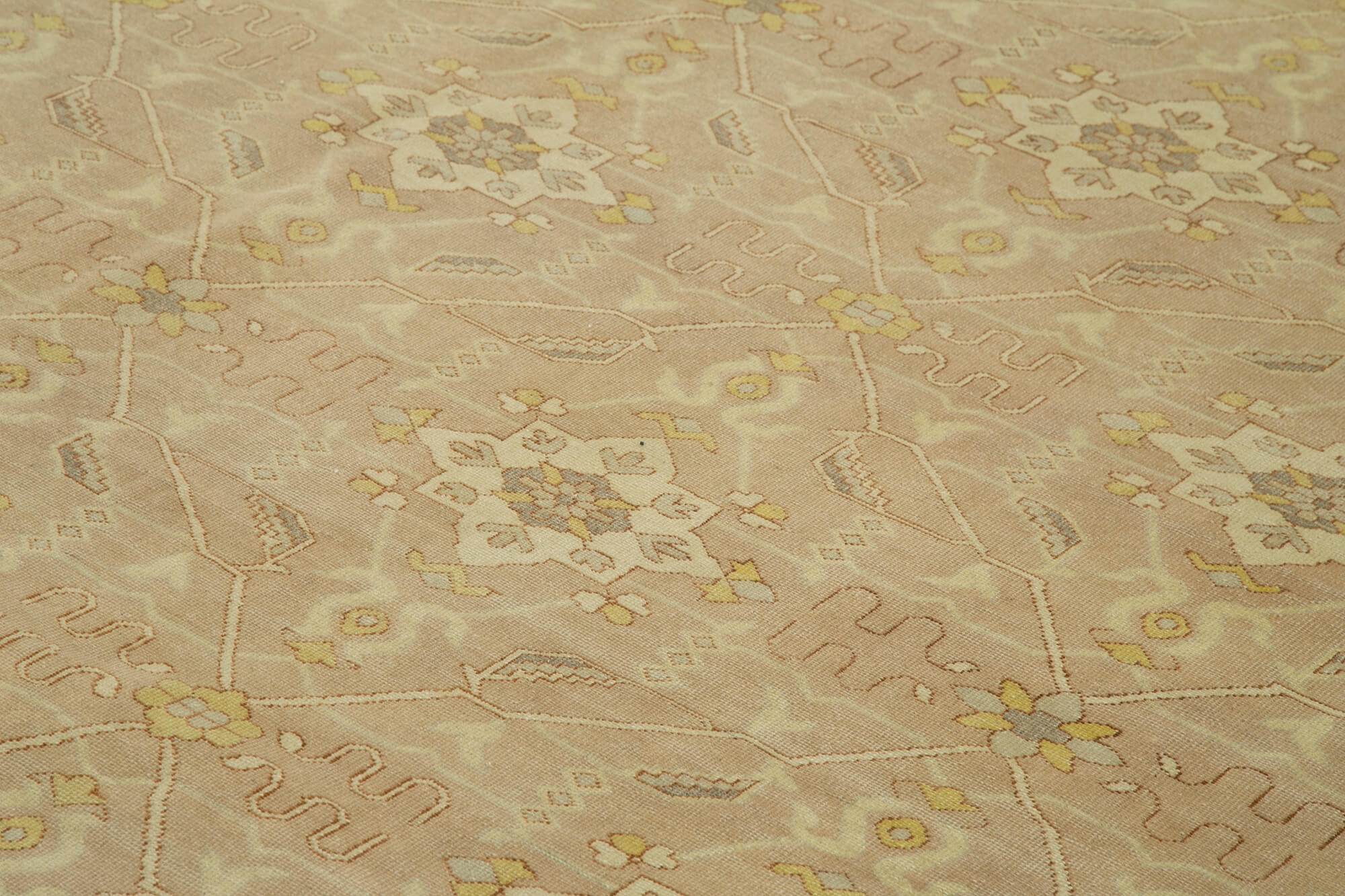 Handmade Wool Area Rug – Classic Beige Cotton Wool Rug 11'11''x14'10'' by Agacan