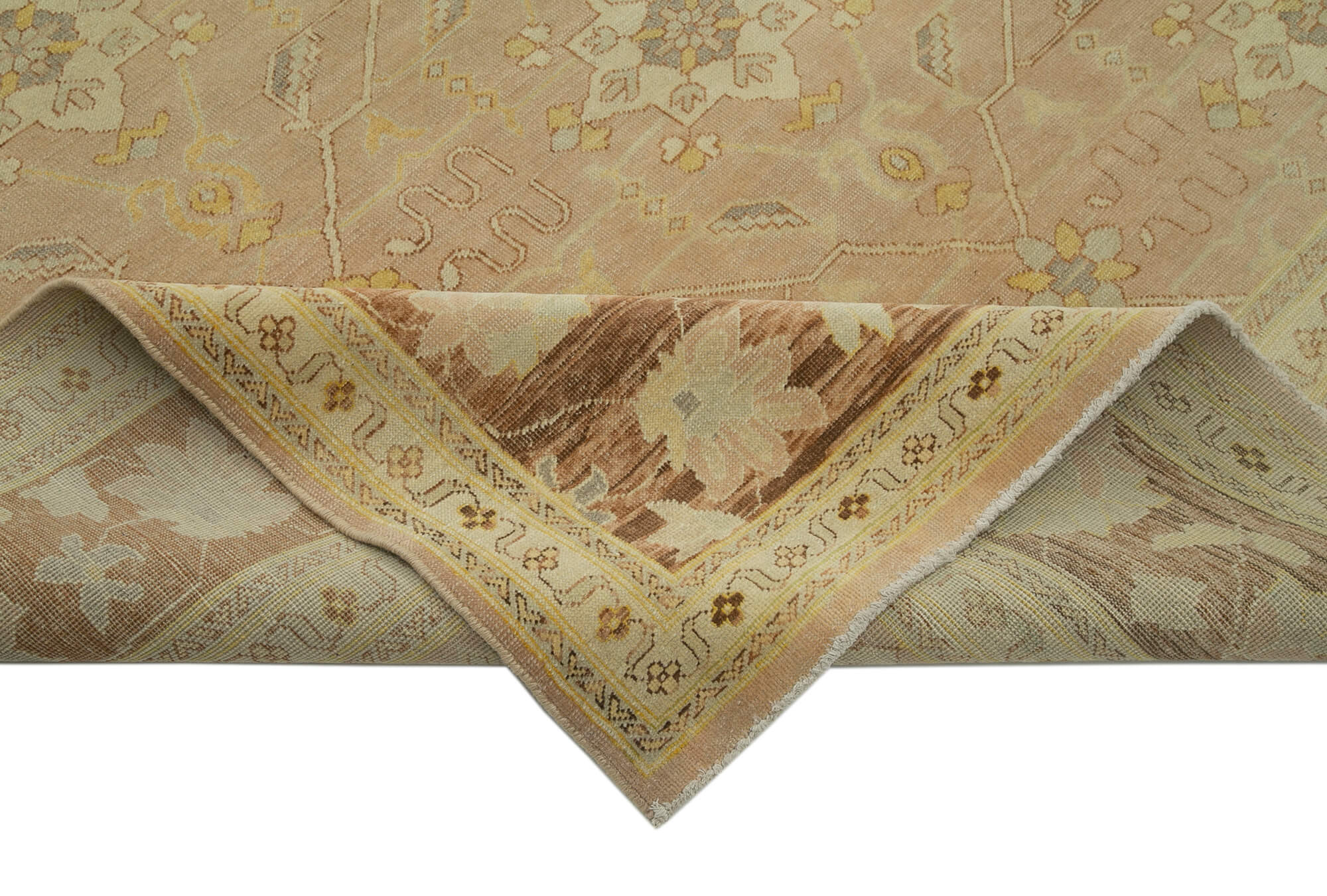 Handmade Wool Area Rug – Classic Beige Cotton Wool Rug 11'11''x14'10'' by Agacan