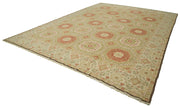 Handmade Wool Area Rug - Classic Beige Carpet Cotton Wool Rug 12'1''x16'11''