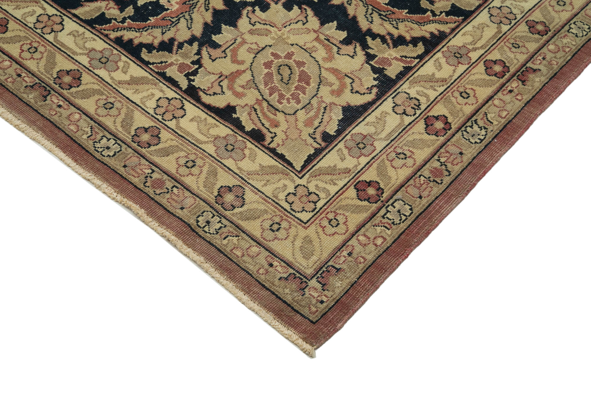 Handmade Wool Area Rug - Classic Beige Turkish Woven Carpet 13'1''x16'1''