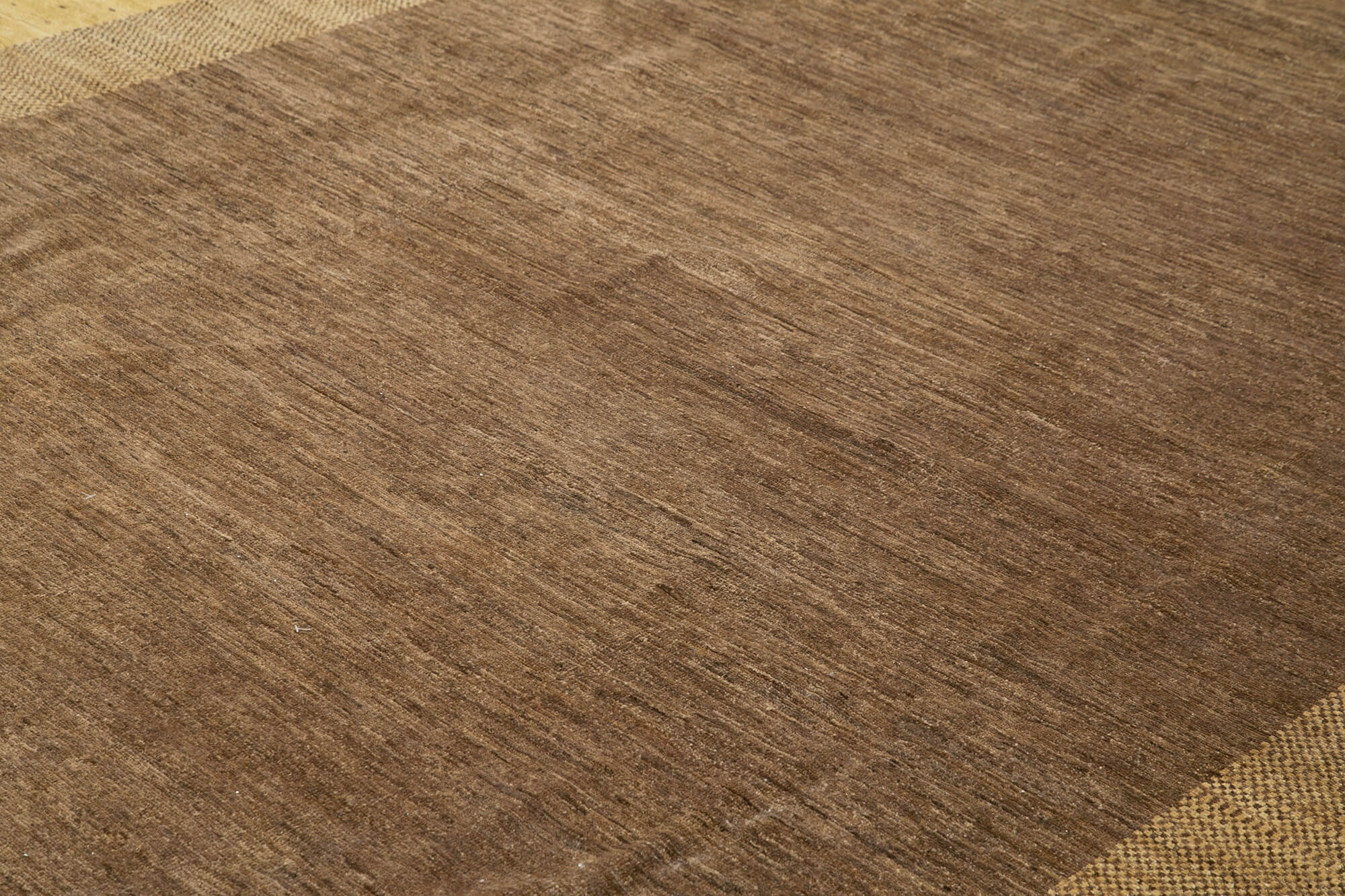 Handmade Wool Area Rug - Tebriz Classic Brown Cotton Wool Carpet 12'6''x17'1''
