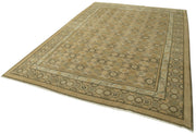 Handmade Wool Area Rug – Classic Beige Cotton Wool Rug, Durable Turkish Carpet 10'x13'9"
