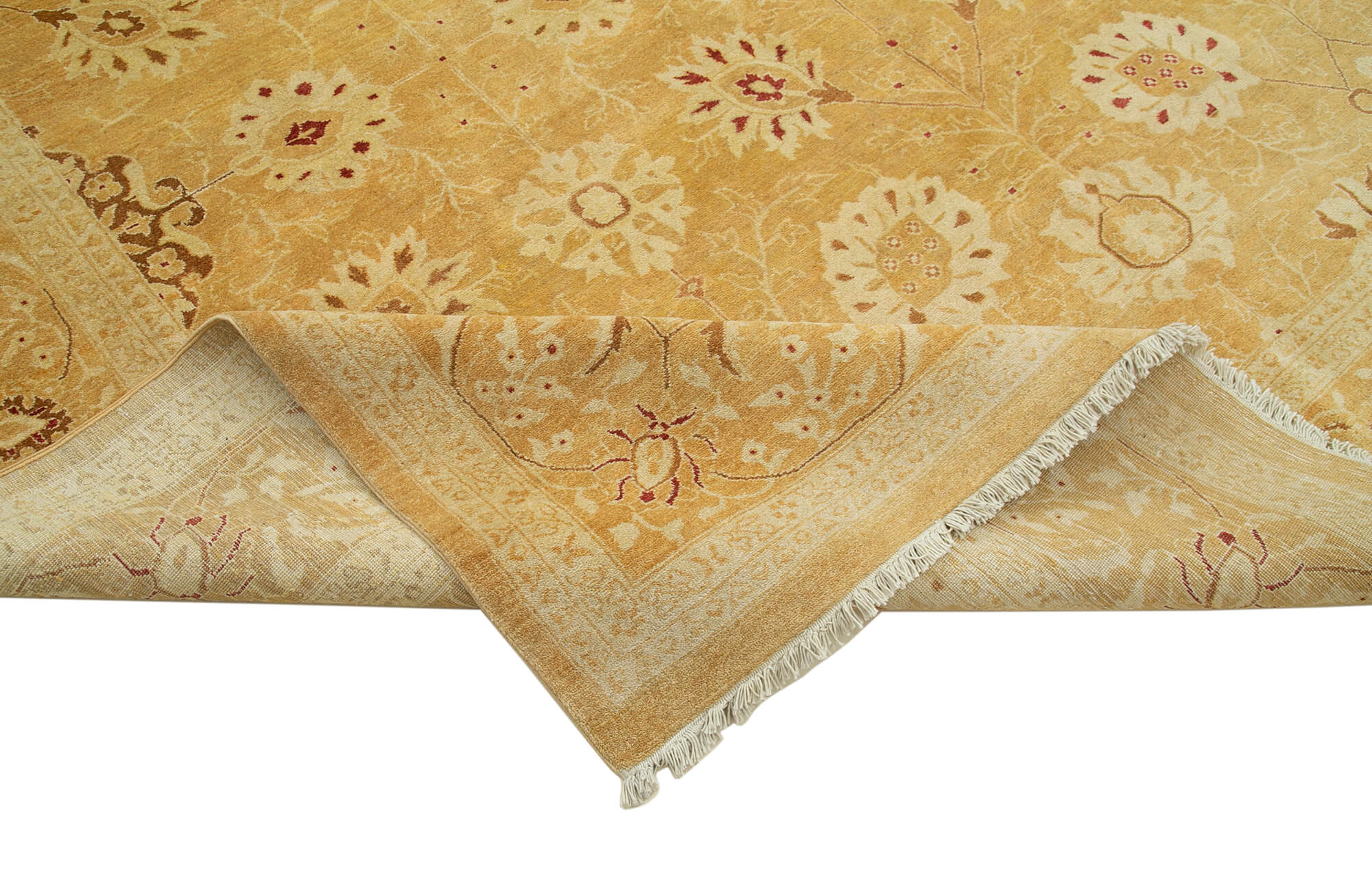 Handmade Area Rug – Classic Beige Wool Cotton Carpet 10'2''x14'4'' by Agacan