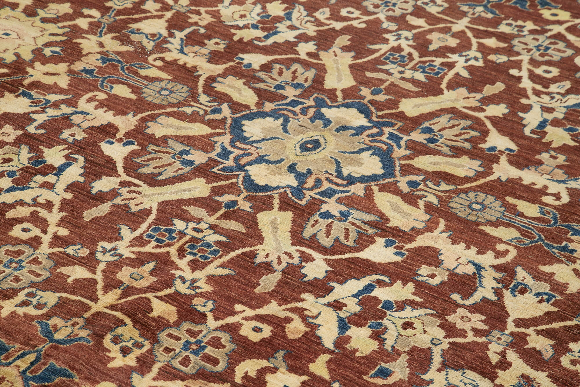 Handmade Wool Area Rug – Vintage Turkish Carpet 10'0'' x 14'0'' Classic Cotton Rug