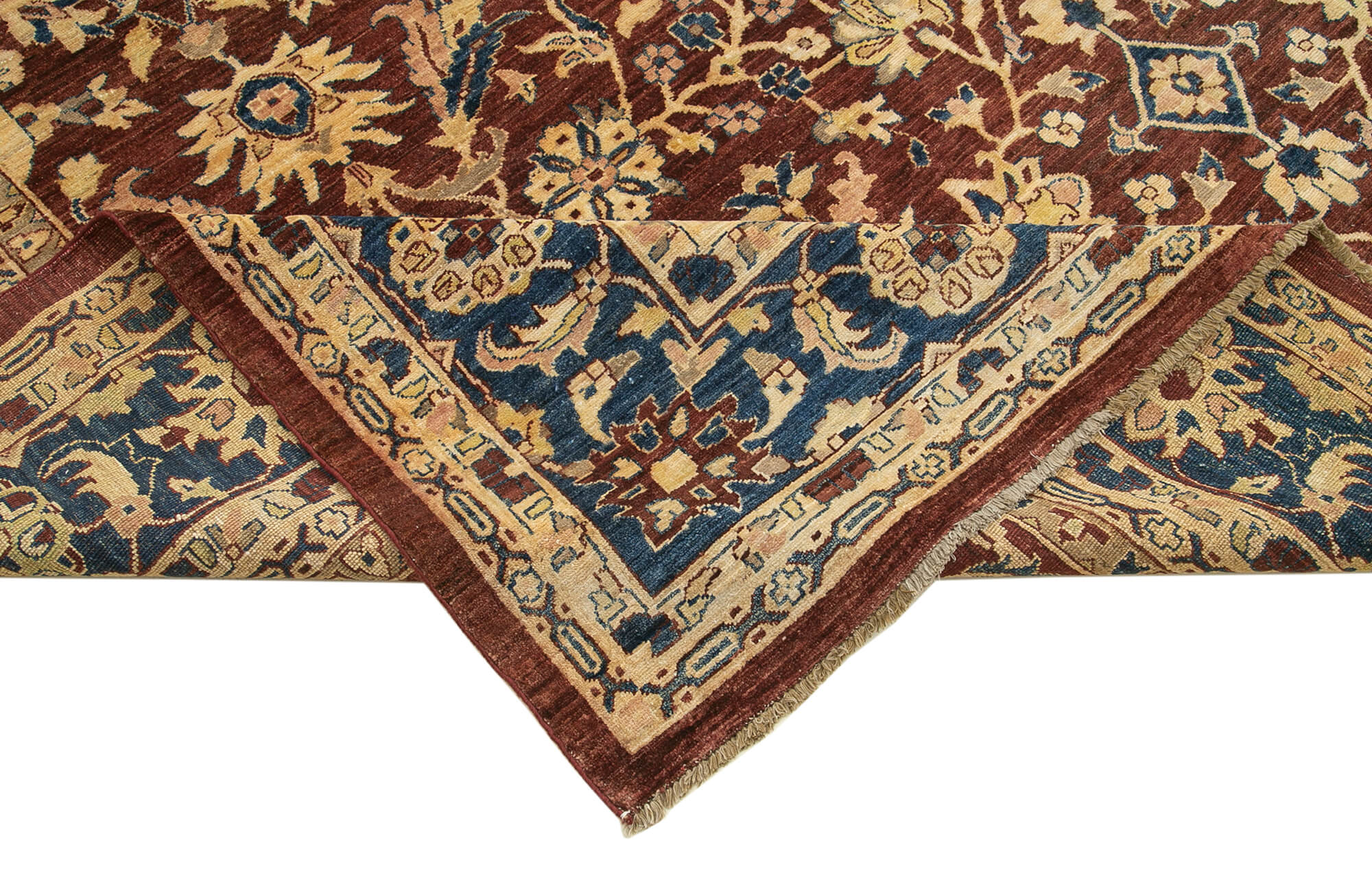 Handmade Wool Area Rug – Vintage Turkish Carpet 10'0'' x 14'0'' Classic Cotton Rug