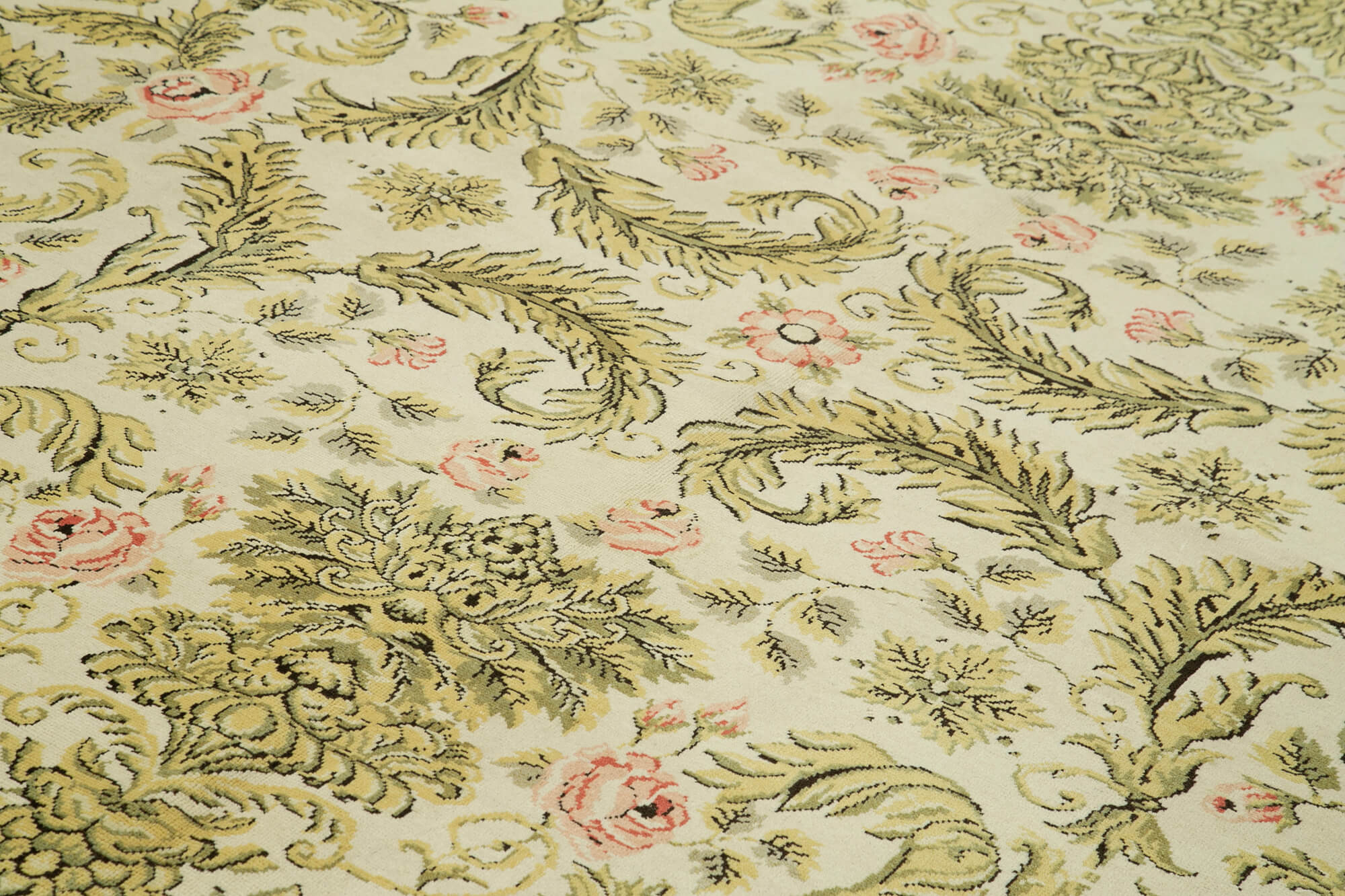 Handmade Wool Area Rug – Classic Beige Cotton Wool Rug, Turkish Hand Knotted 10'x13'7''