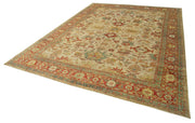 Handmade Wool Area Rug – Tebriz Classic Beige Cotton Wool Carpet 8'7''x11'7''