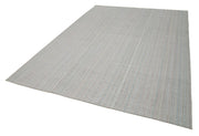Vintage Handmade Area Rug - Flatweave Turkish Wool Carpet | Beige Cotton Rug 9'11''x13'11''