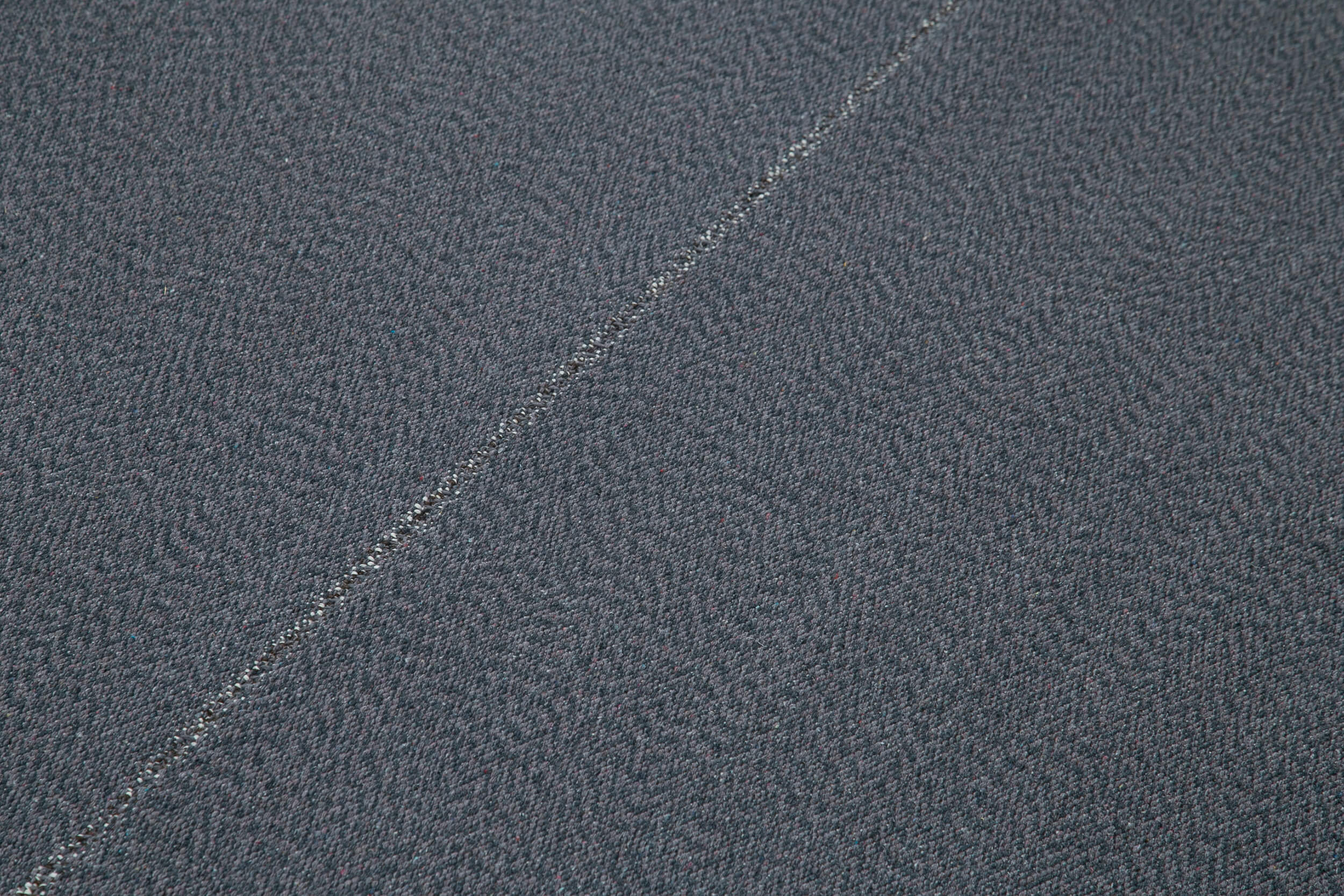 Vintage Flatweave Rug – Handmade Area Rug 9'1'' x 11'11'' | Grey Wool Cotton Carpet