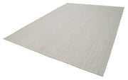 Vintage Flatweave Rug – Handmade Area Rug With Wool Cotton Material, Beige Carpet 8'10''x12'2''
