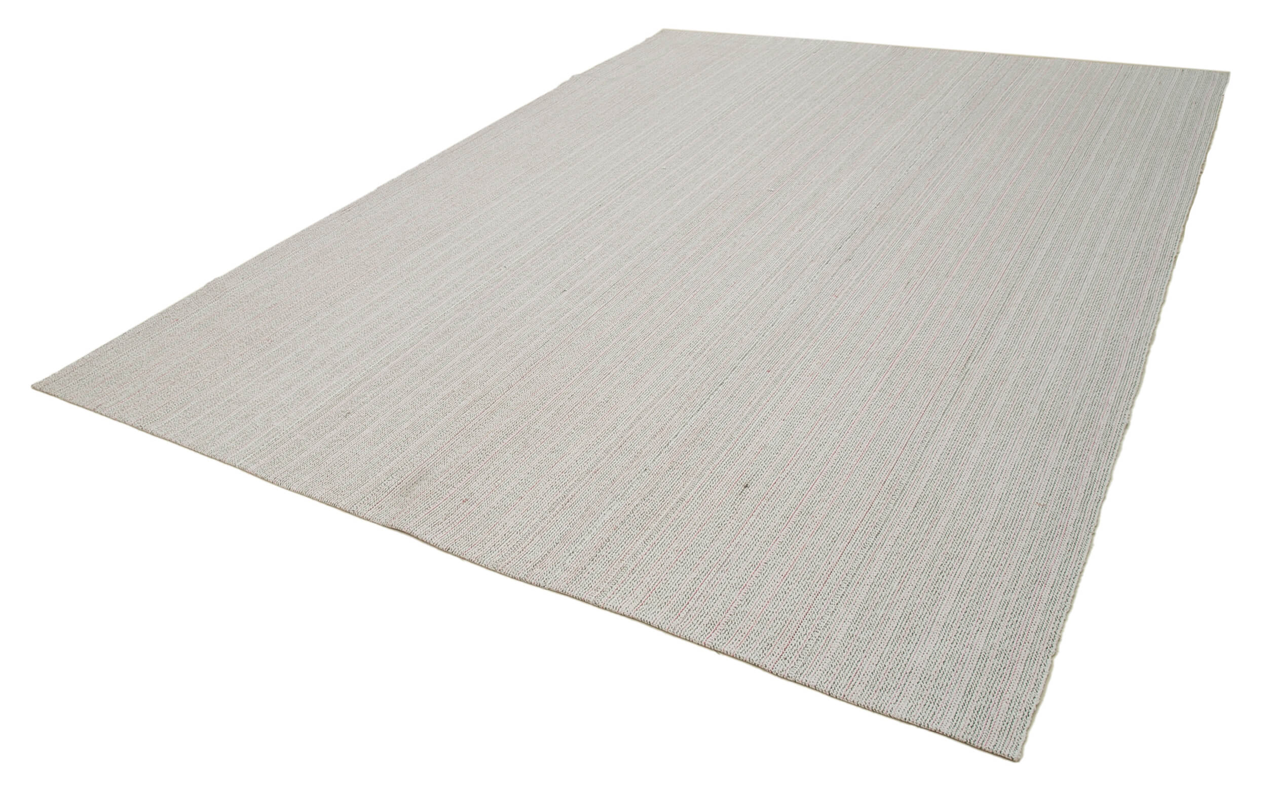 Vintage Flatweave Rug – Handmade Area Rug With Wool Cotton Material, Beige Carpet 8'10''x12'2''